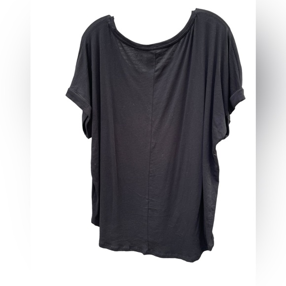 New York & Company Black short Sleeve Sequined Shirt - Picture 2 of 4